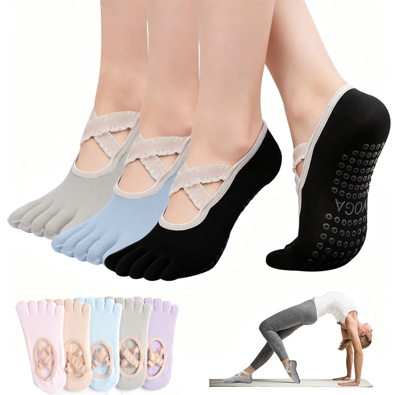 Medias Para Pilates Y Yoga - جوارب بيلاتس نسائية مضادة للانزلاق، جوارب