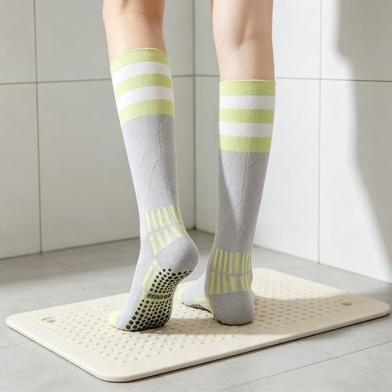 جوارب يوغا نسائية تصل إلى الرك - مراجعة Medias Para Pilates Y Yoga وسعره